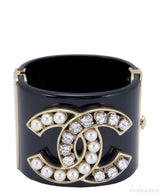 CC Pearl Crystal Black Cuff Manchette