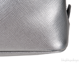 Silver Saffiano Promenade Top Handle Bag