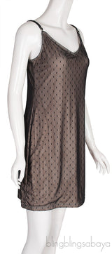 Black Lace Nude Cami Dress