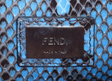 Fendi Peekaboo Medium Blue Python Bag
