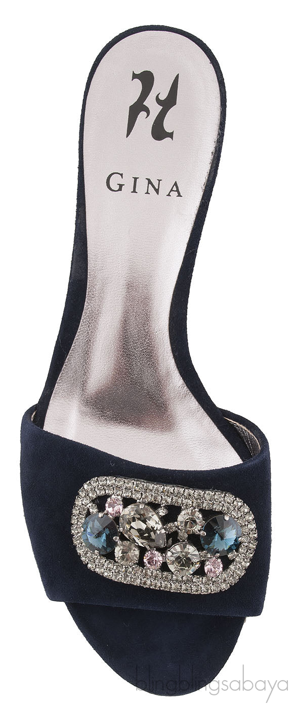 Crystal Velvet Slip-on Sandal