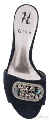 Crystal Velvet Slip-on Sandal