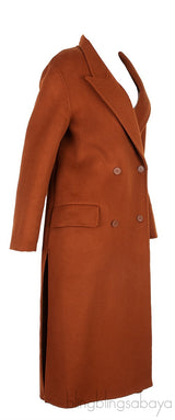 Brown Hazeen Fringe Coat