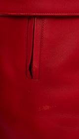 Givenchy Red Shark Lock Leather Boots