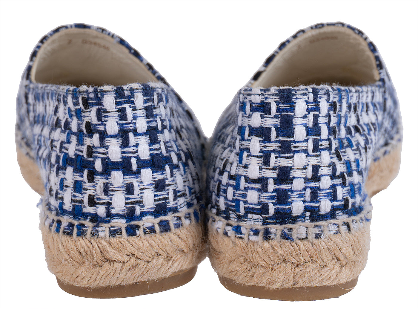Chanel Blue CC Tweed Espadrille 41