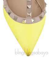 Neon Green Rockstud Pump