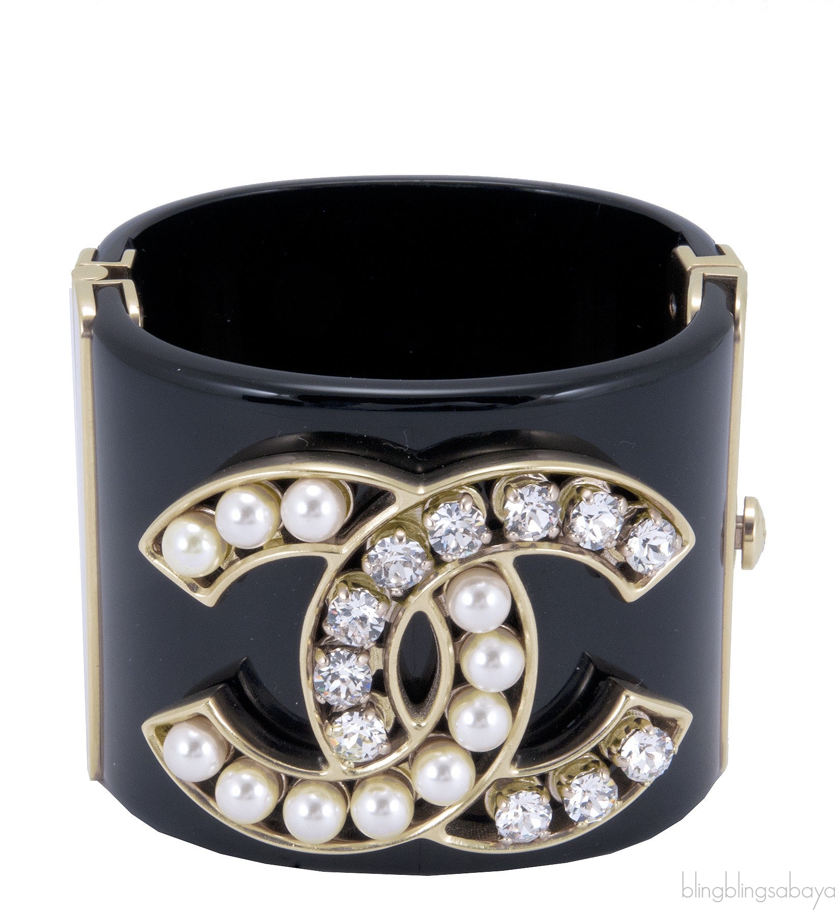 CC Pearl Crystal Black Cuff Manchette