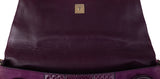 Gucci Purple Suede Snakeskin Horsebit Clutch Bag