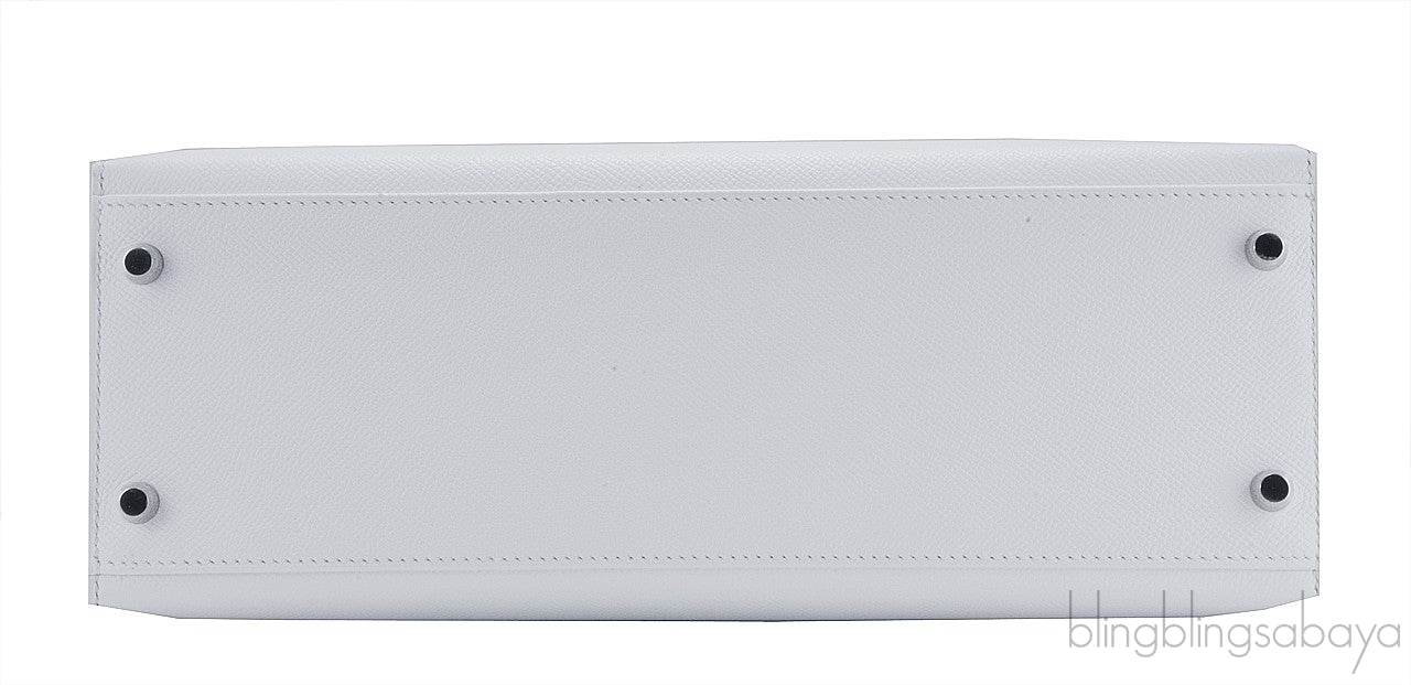 Kelly 32 White Epsom Sellier