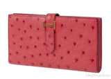 Bearn Bougainvillier Ostrich Wallet GHW
