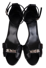 Hermes Black Studded Night 70 Sandals 37