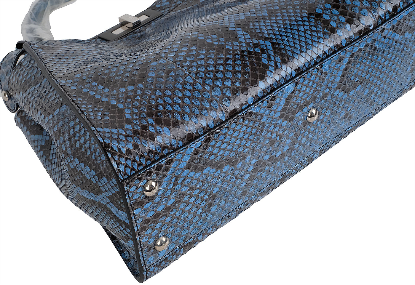 Fendi Peekaboo Medium Blue Python Bag