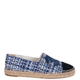 Chanel Blue CC Tweed Espadrille 41
