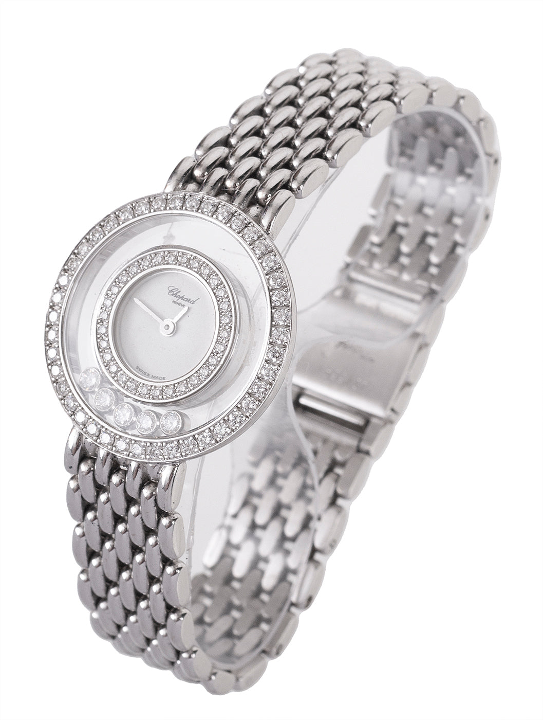 Chopard Vintage Happy Diamond 18k White Gold Watch