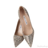 Manolo Blahnik BB Printed Suede Pump