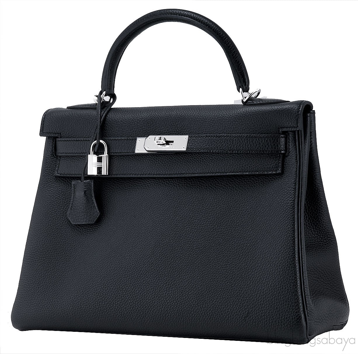 Kelly 32 Black Togo Retourne