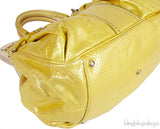 Versace Yellow Python Frame Shoulder Bag