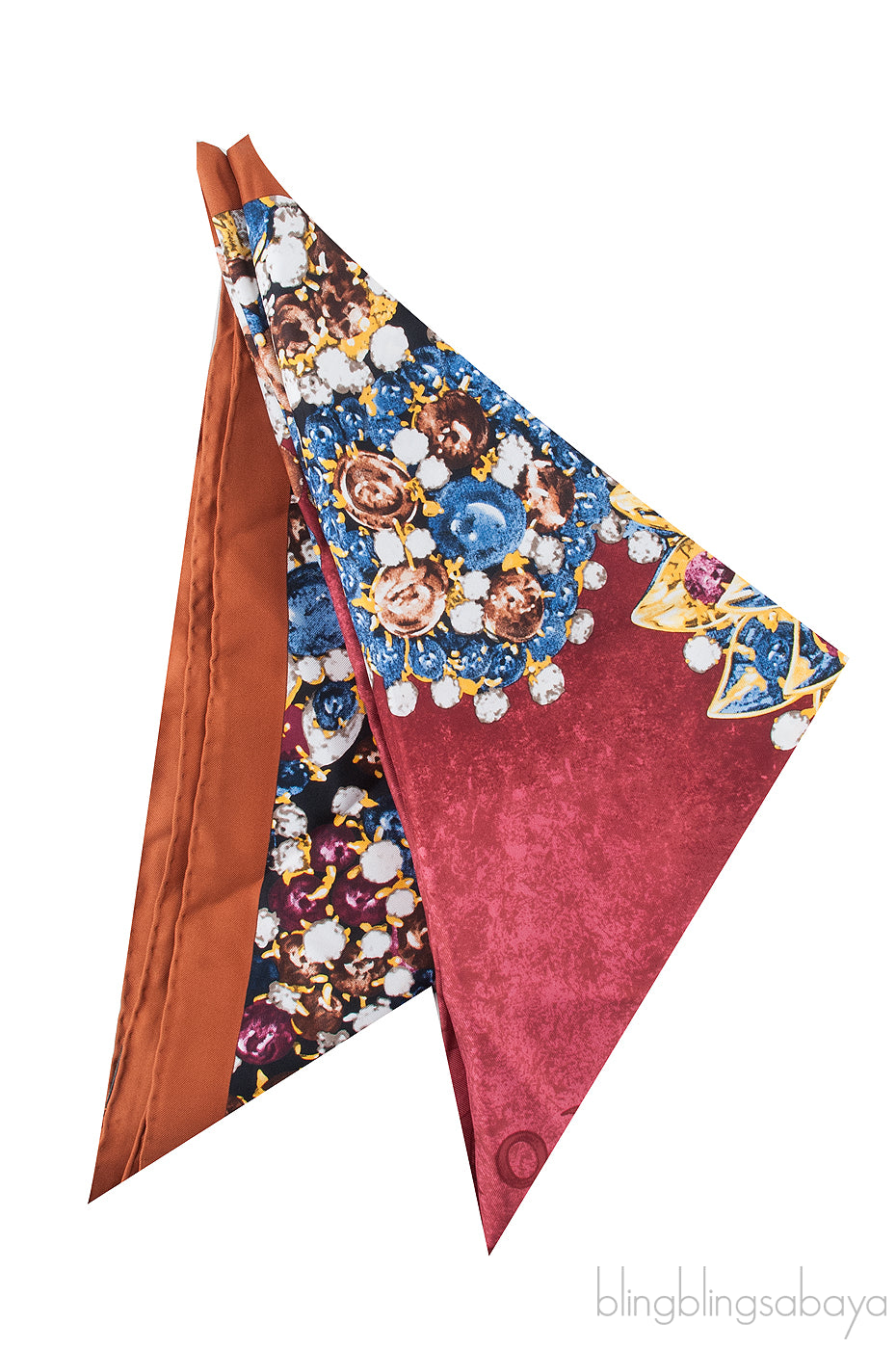 Jewel Print Square Scarf