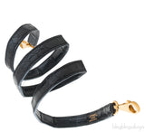 Kelly Black Crocodile Shoulder Strap