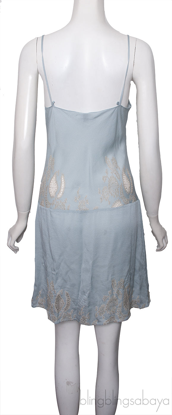 Blue Grey Silk Chemise