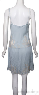 Blue Grey Silk Chemise