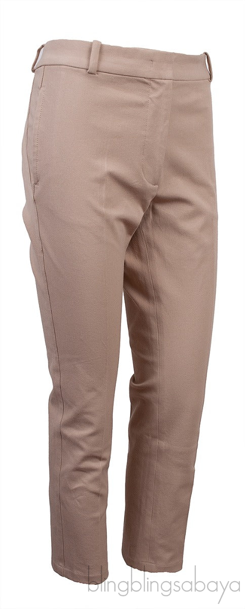 Beige Elastic Trouser