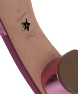 Christian Dior OR Montaigne Metallic Fuchsia Heels Slide