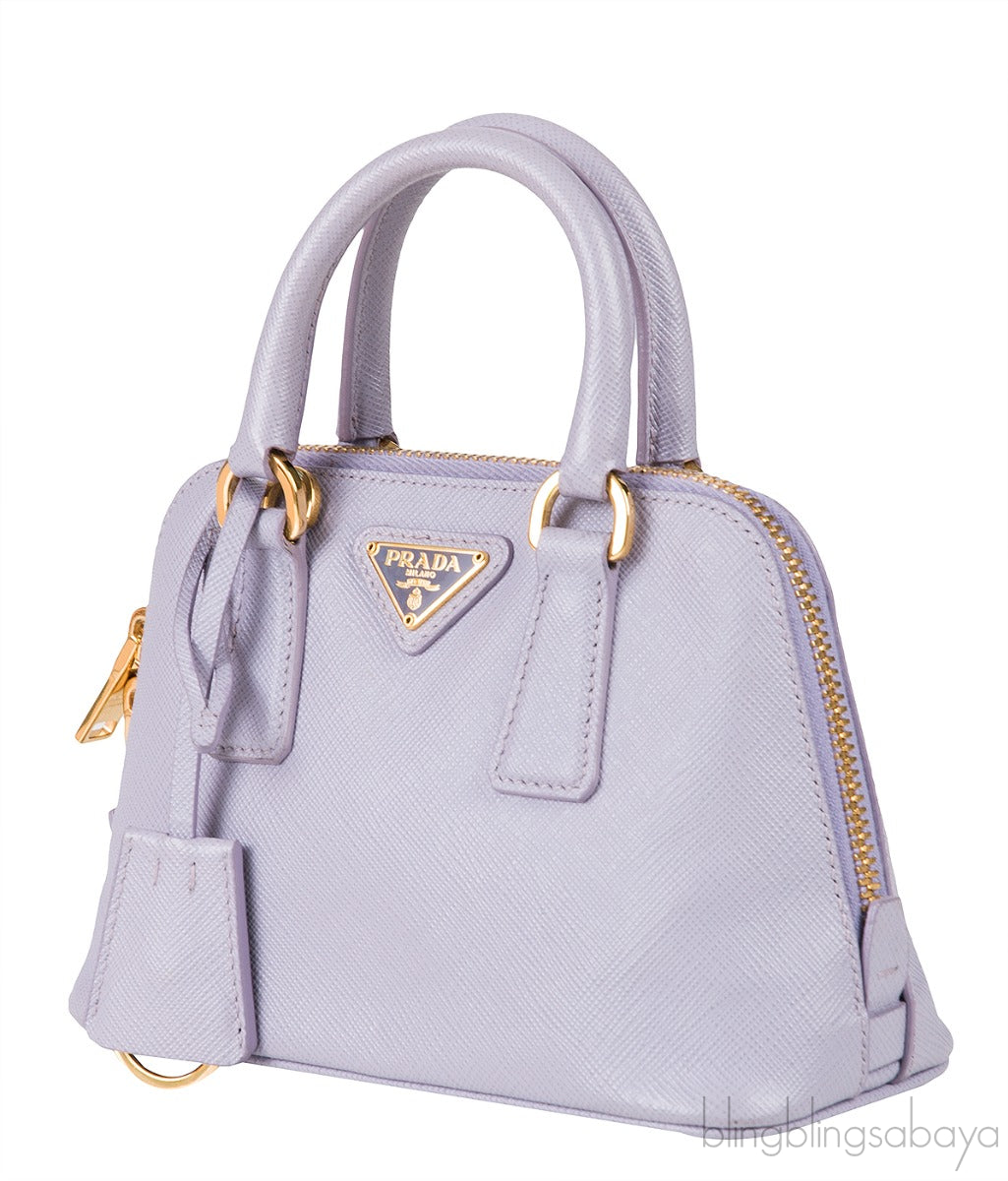 Glicine Saffiano Mini Promenade Bag