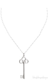 Fleur De Lis Silver Pendant Necklace