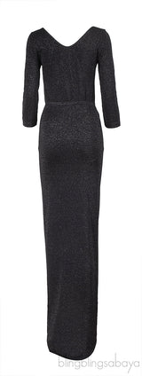 Wolford Black Metallic Bodysuit & Maxi Skirt