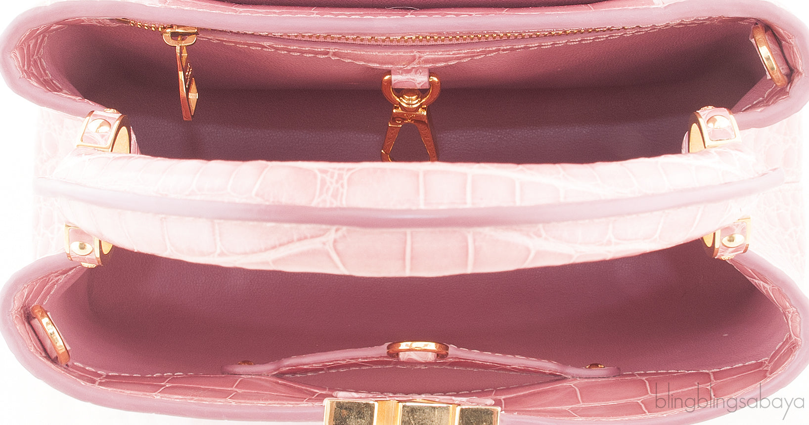 Capucine Vieux Rose Crocodile BB