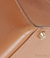 Vintage Kelly 35 Gold Courchevel Sellier GHW
