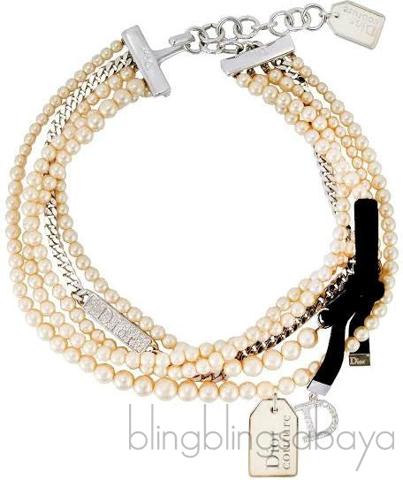 Multi Strand Faux Pearl Choker