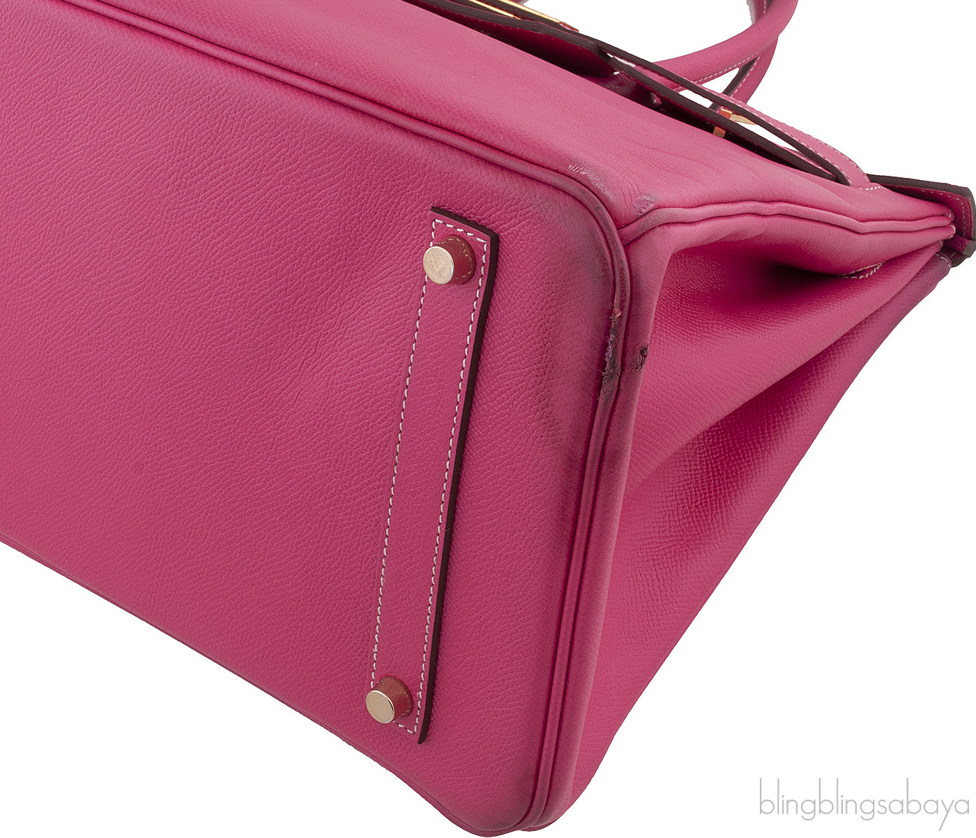 Birkin 35 Epsom Rose Tyrien GHW