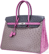 Birkin 35 Tri-Color Ostrich PHW