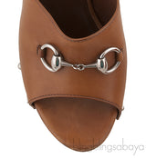Brown Horsebit Mule
