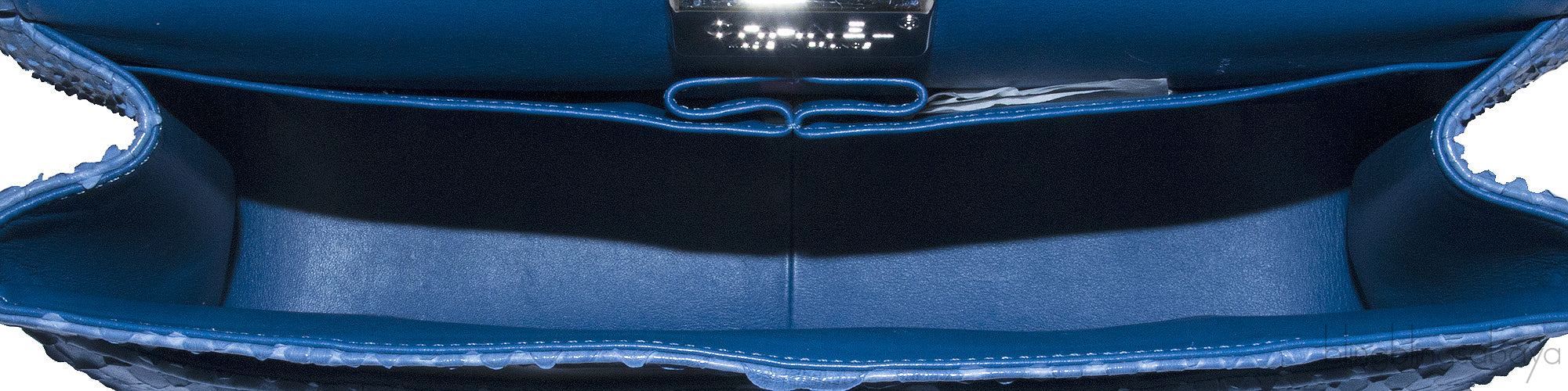 Classic Jumbo Blue Python Flap Bag