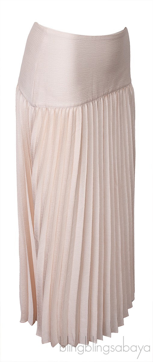 Beige Pleated Skirt