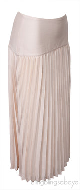 Beige Pleated Skirt