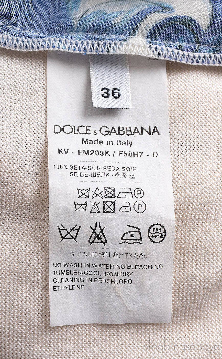 Dolce & Gabbana Blue & White Sweater