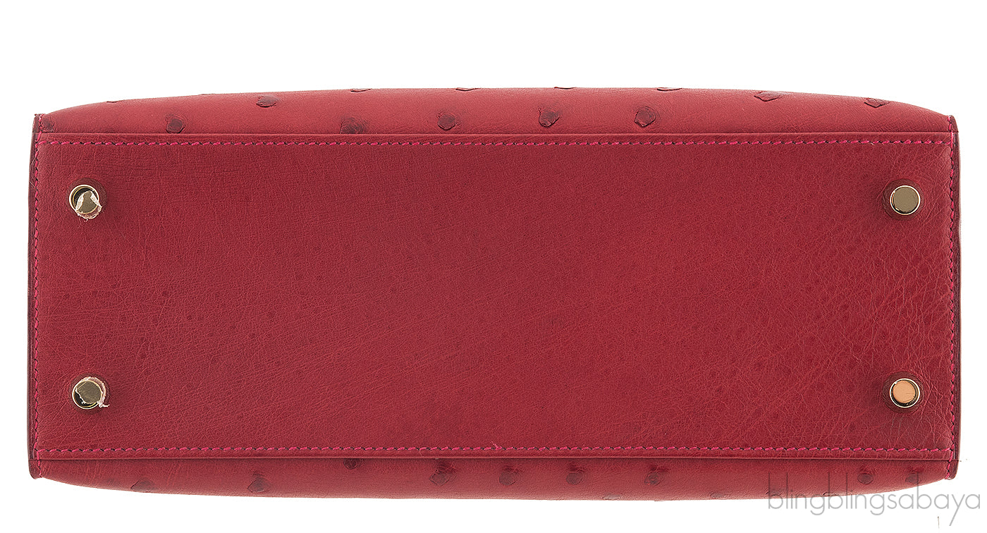 Kelly 25 Rouge VIF Ostrich GHW