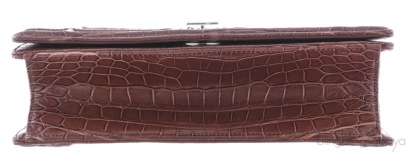 Diorama Crocodile Flap Bag