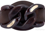 Brown Matte Lucite Chain Belt*