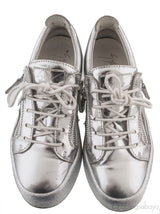 Silver Metallic Leather Sneaker