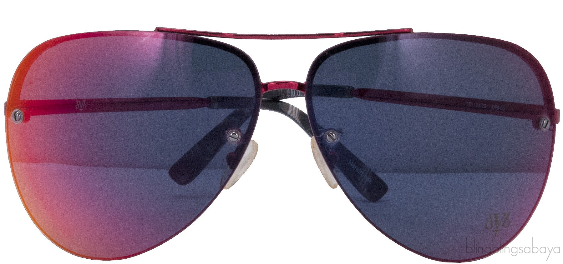 Red Slim Graduated Sunglasses