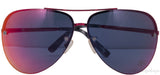 Red Slim Graduated Sunglasses