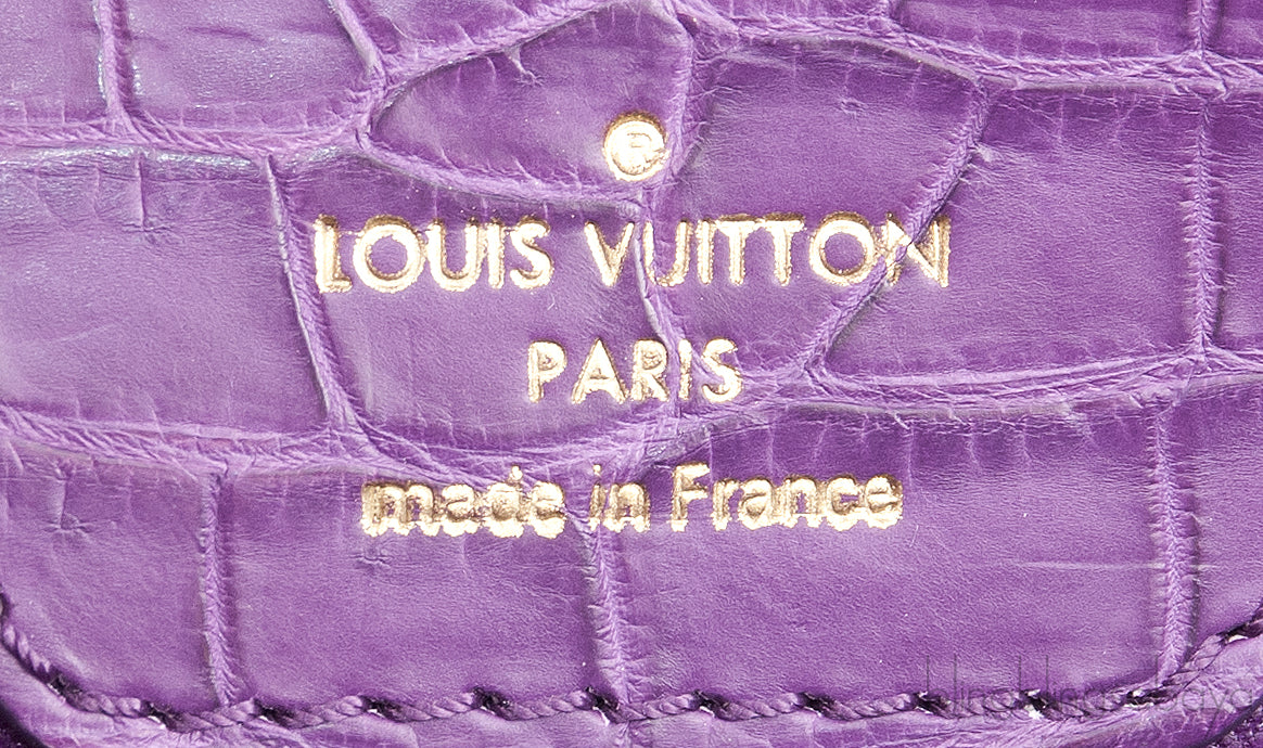 Purple Capucines Crocodile MM*
