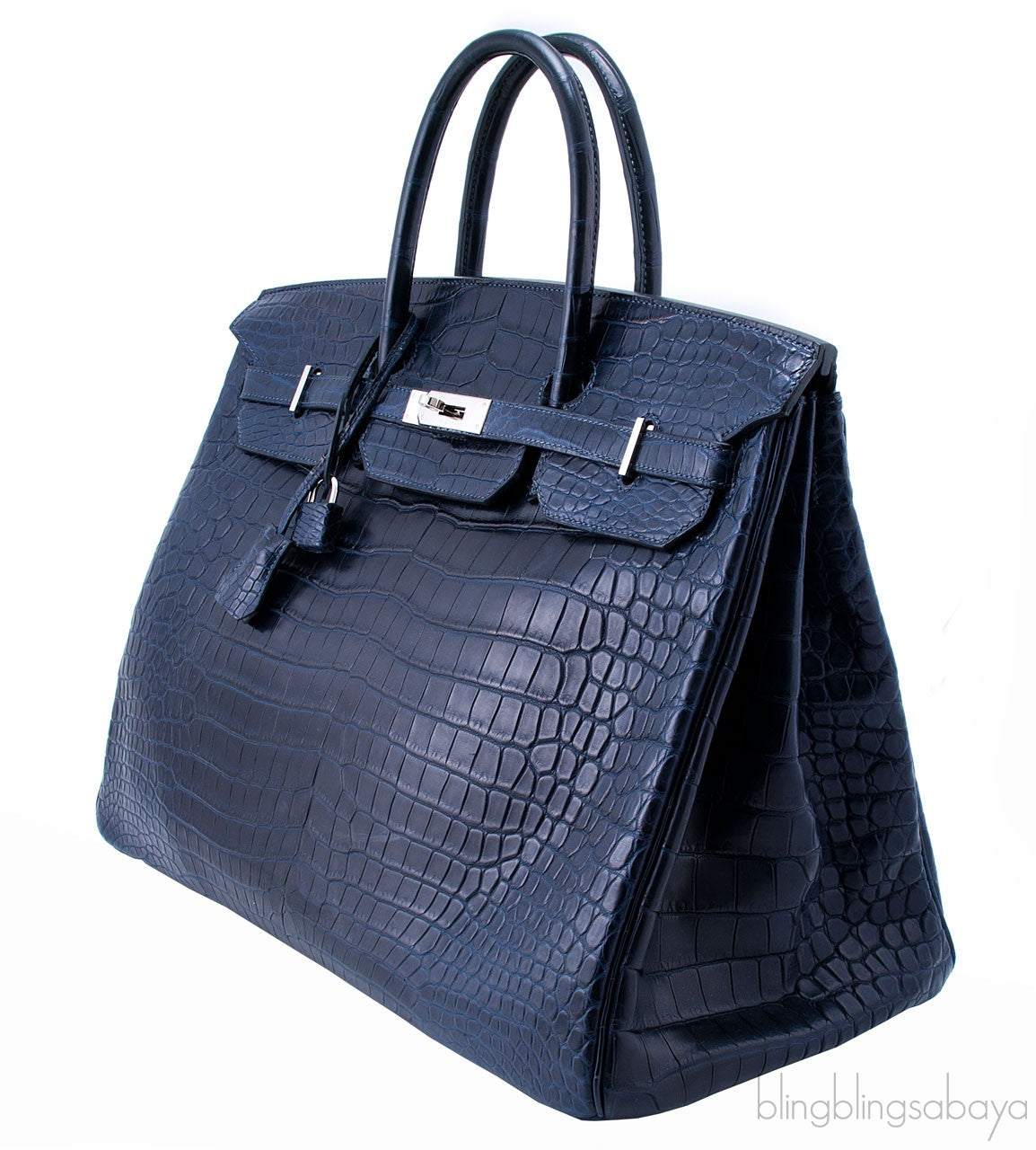 Birkin 40 Blue Abysse Matte Croco