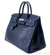 Birkin 40 Blue Abysse Matte Croco