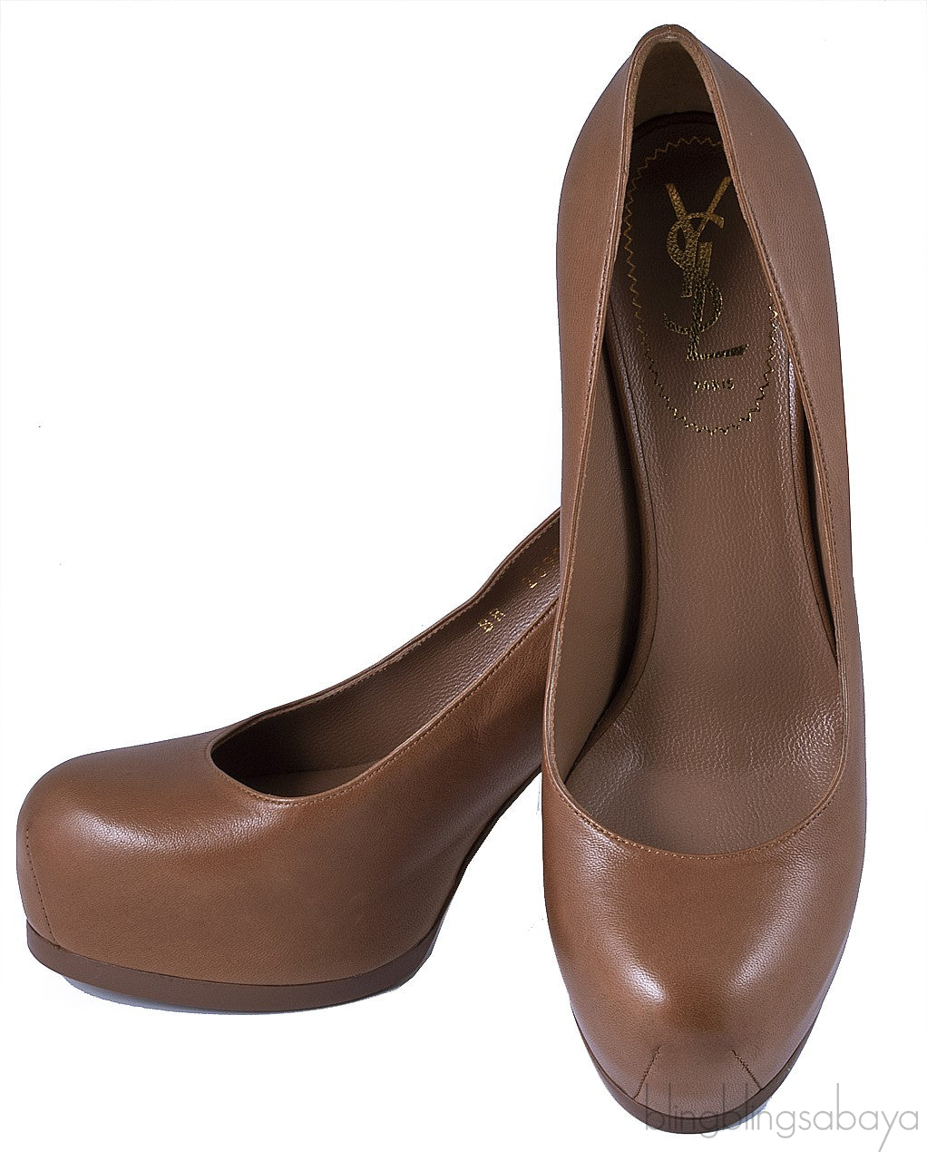 Brown Tribtoo Leather Pump